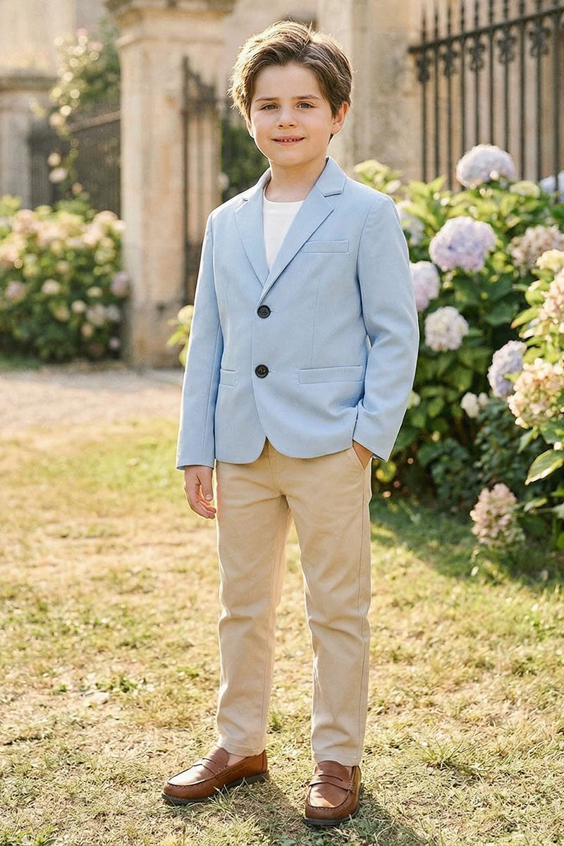 Boys Sky Blue Blazer for Casual Garden Weddings