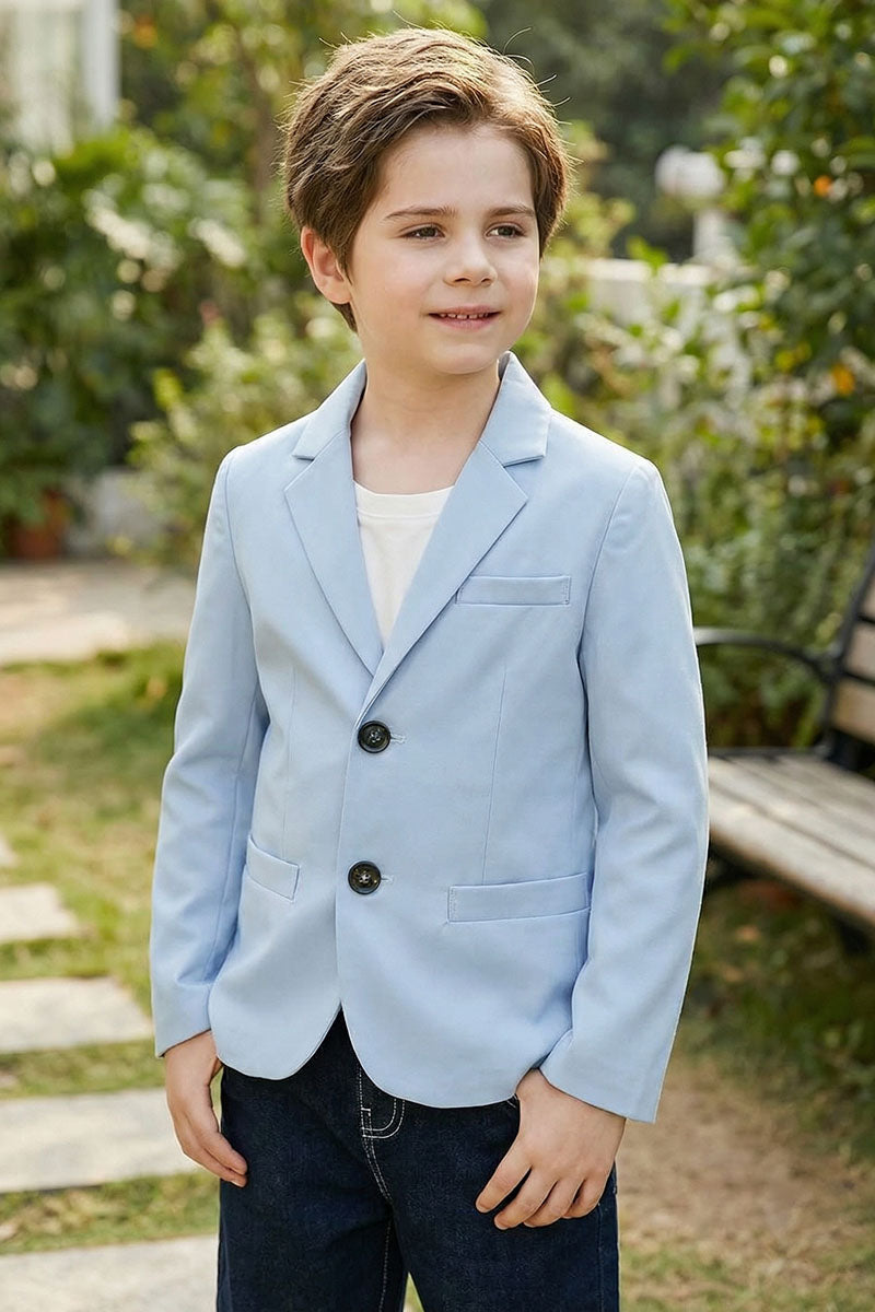 Boys Sky Blue Blazer for Casual Garden Weddings