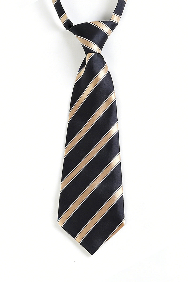 Boys Classic Color-blocked Striped Tie