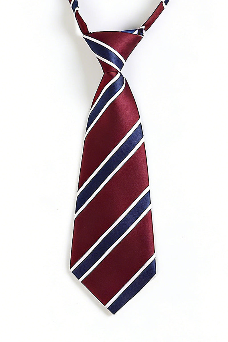 Boys Classic Color-blocked Striped Tie