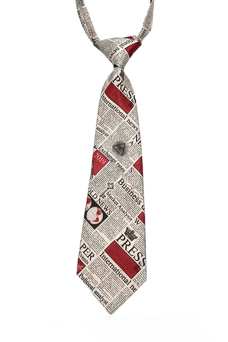 Boys British Retro Newspaper Tie