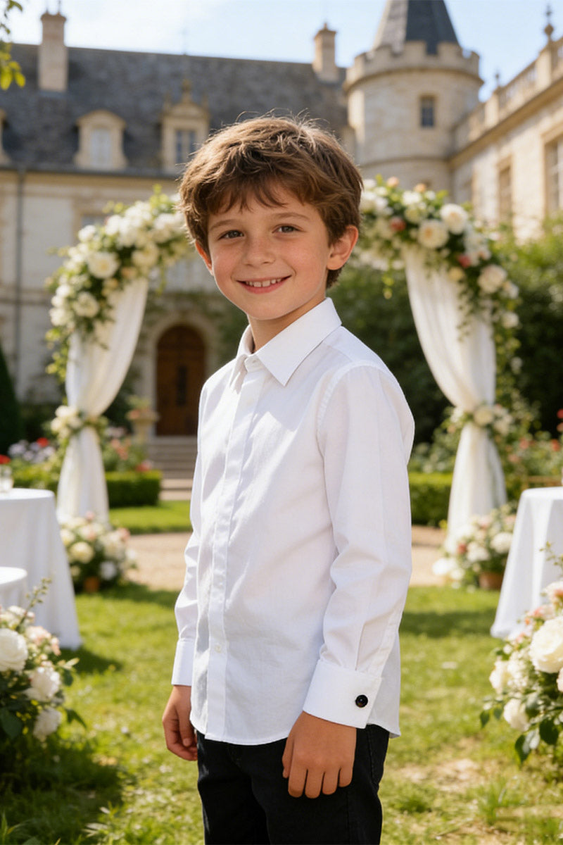 Boys White Formal Dress Shirt