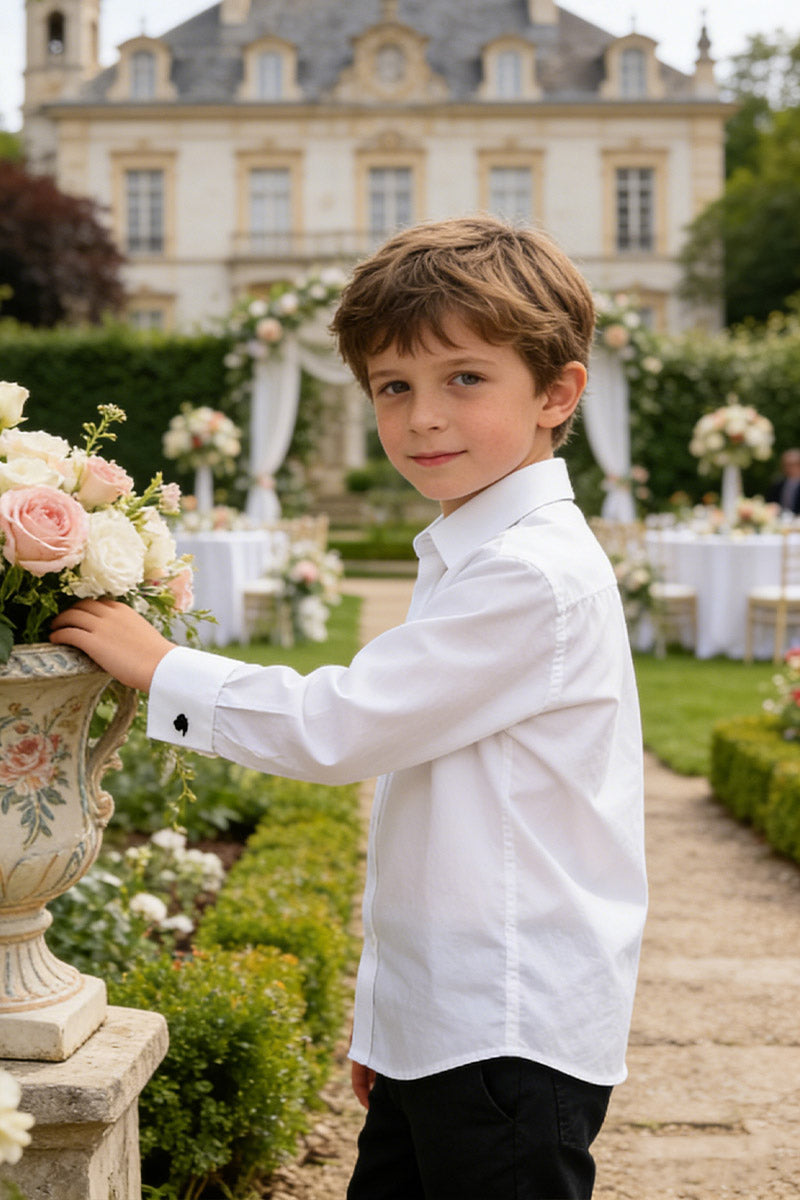 Boys White Formal Dress Shirt
