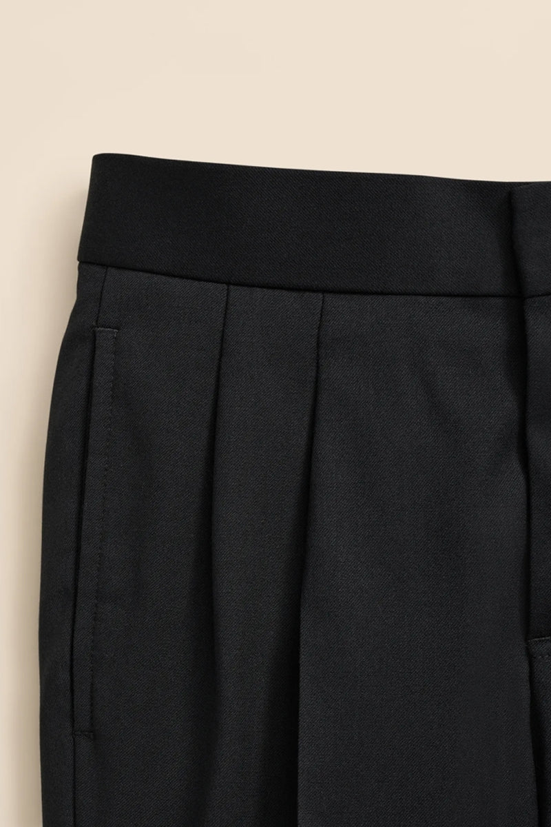 Boys Black Single-breasted 2-piece Suits