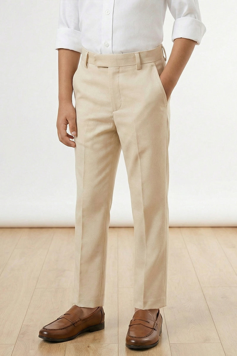 Boys Beige Tailored Trousers