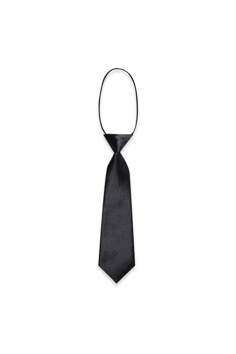 Boys Black Pre-tied Necktie