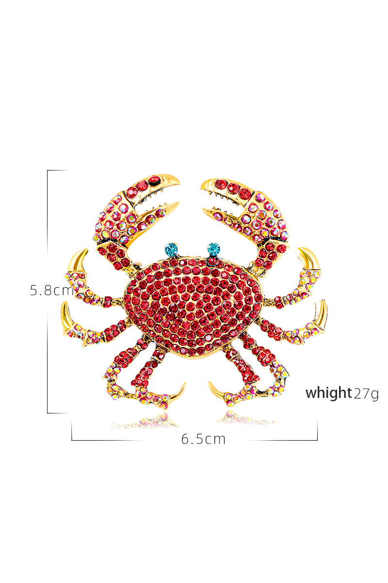 Boys 3A CZ Stone Crab Brooch