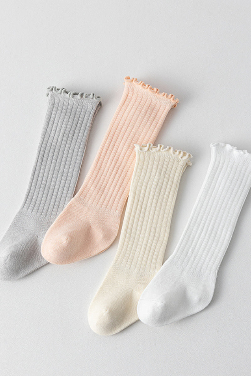 Boys 3-6 Year Old Ruffled Cotton Socks
