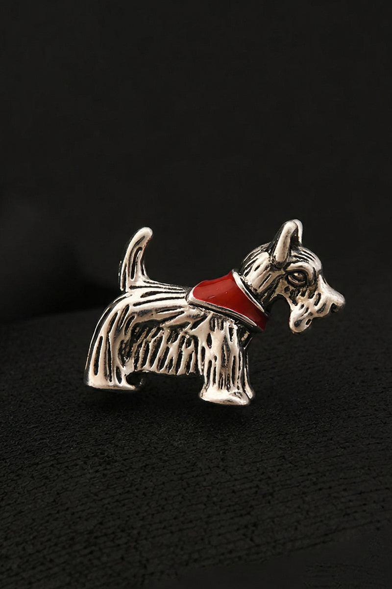 Boys Schnauzer Dog Brooch
