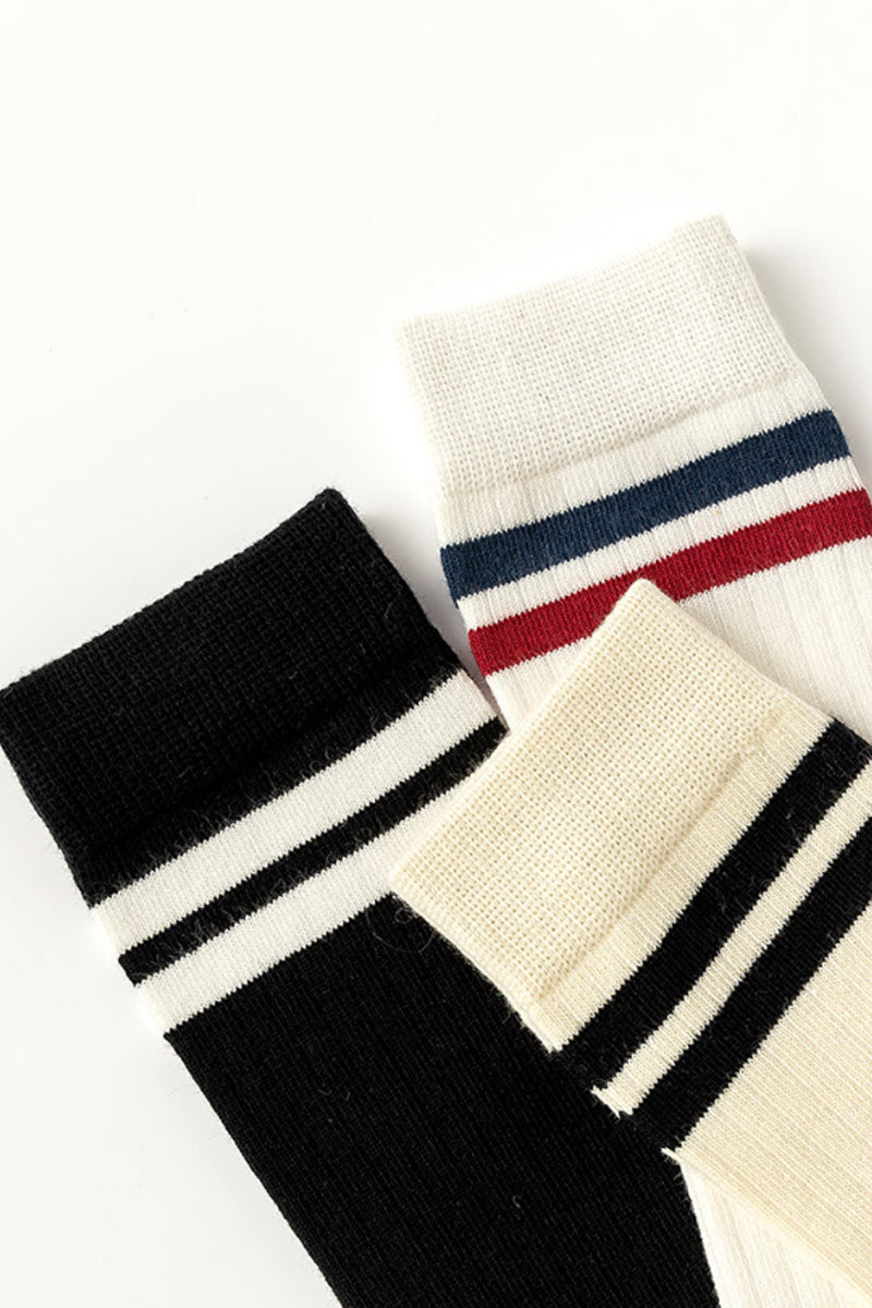 Boys 6-10 Year Striped Ribbed Socks