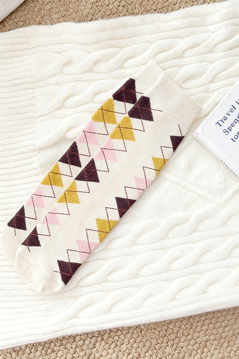 Boys 1-12 Year Diamond Pattern Socks