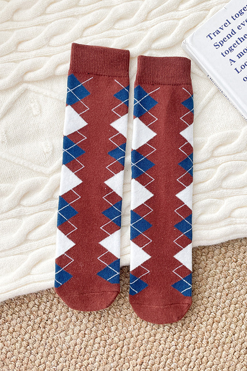 Boys 1-12 Year Diamond Pattern Socks