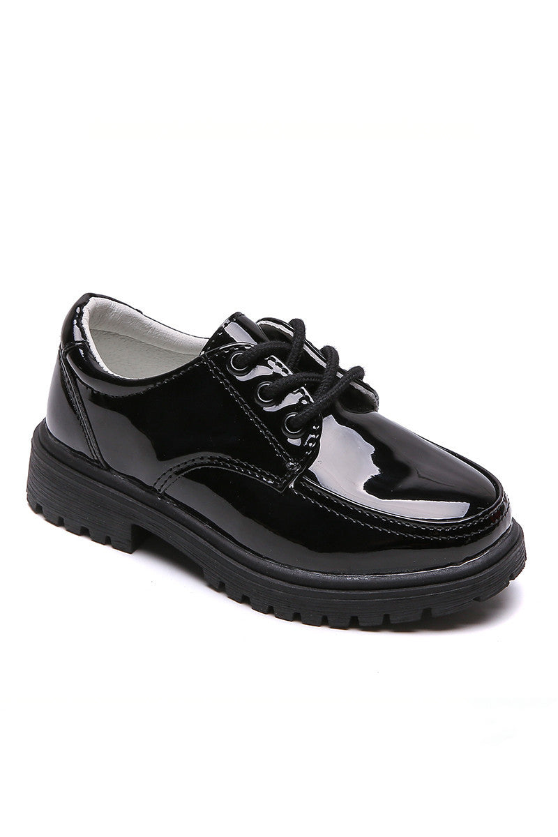 Boys Black Patent Leather Dress Shoes