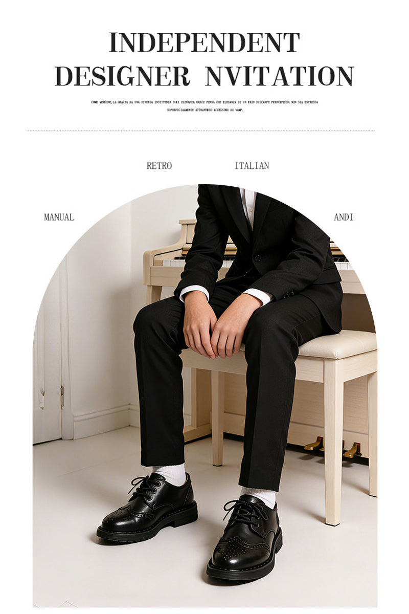 Boys Black Baroque Patent Leather Shoes£¨ 4-16 years old£©