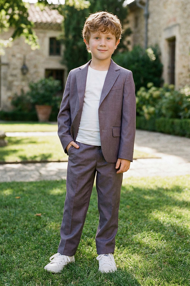 Boys Light Purple 2-Piece Suit for Tuscan Villa Weddings