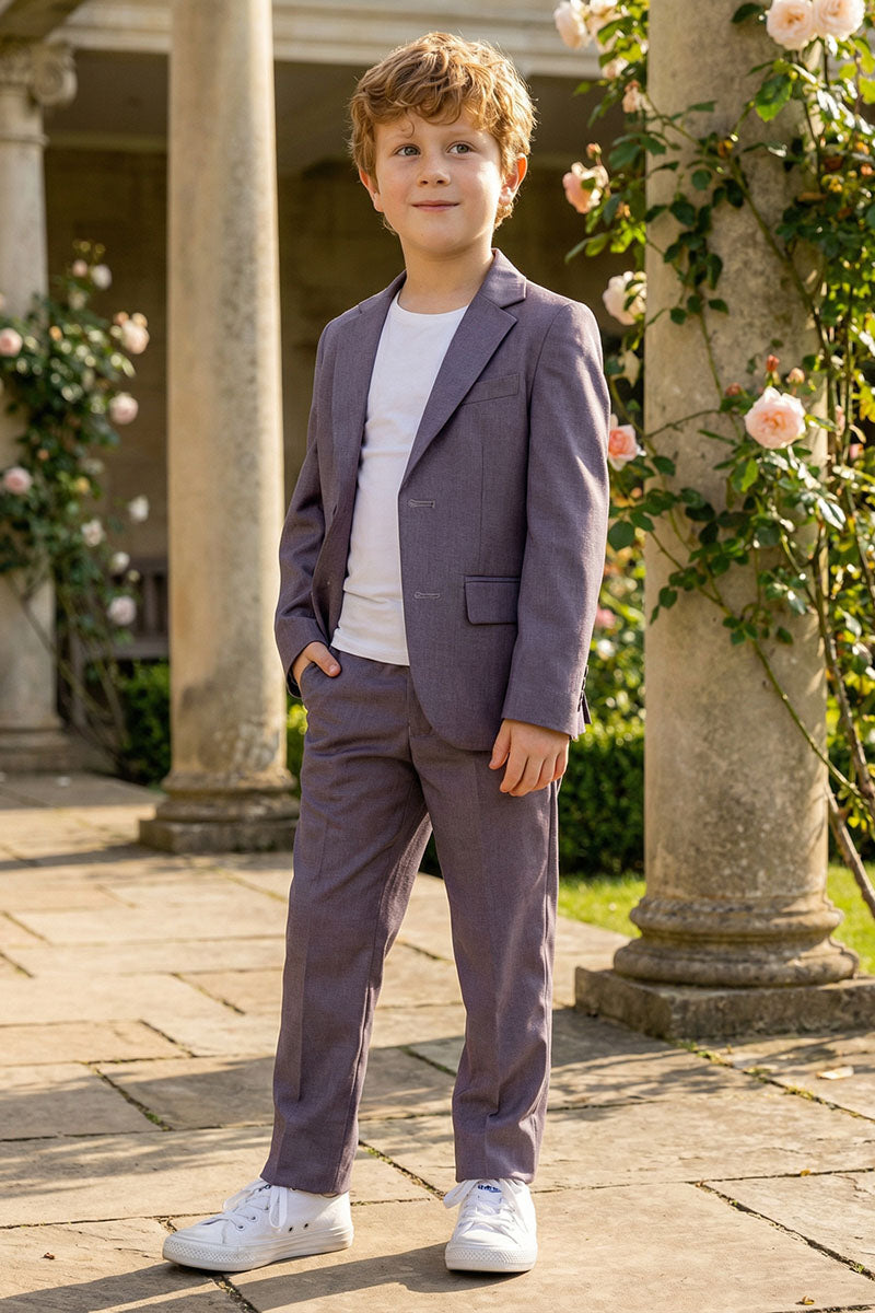 Boys Light Purple 2-Piece Suit for Tuscan Villa Weddings