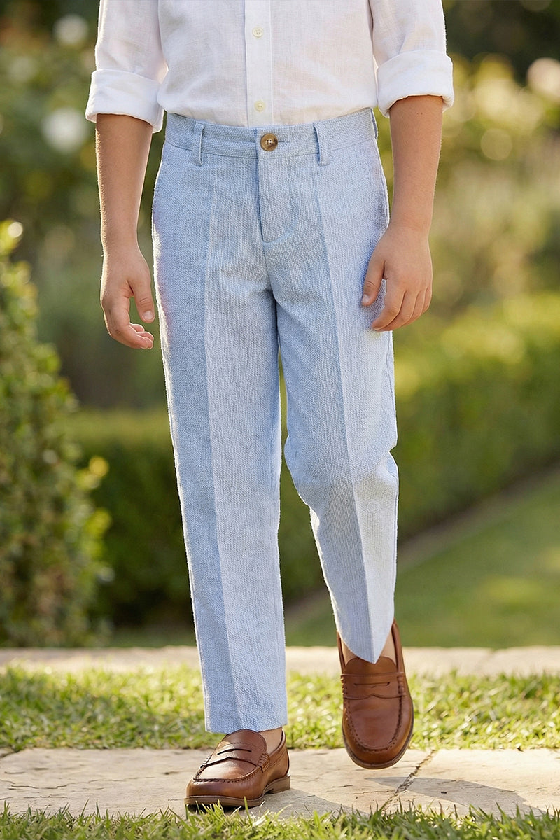 Boys Light Blue Tailored Trousers