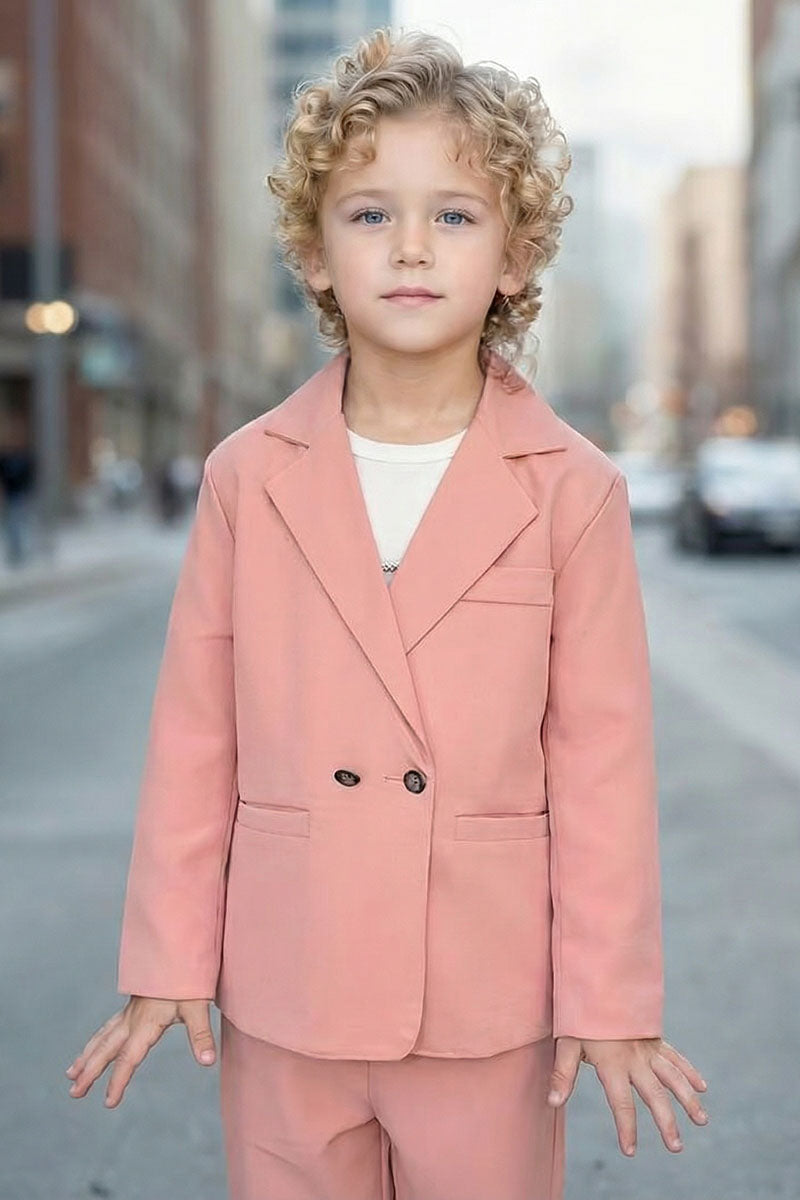 Boys Blush Pink 2-Piece Suit for Romantic Weddings
