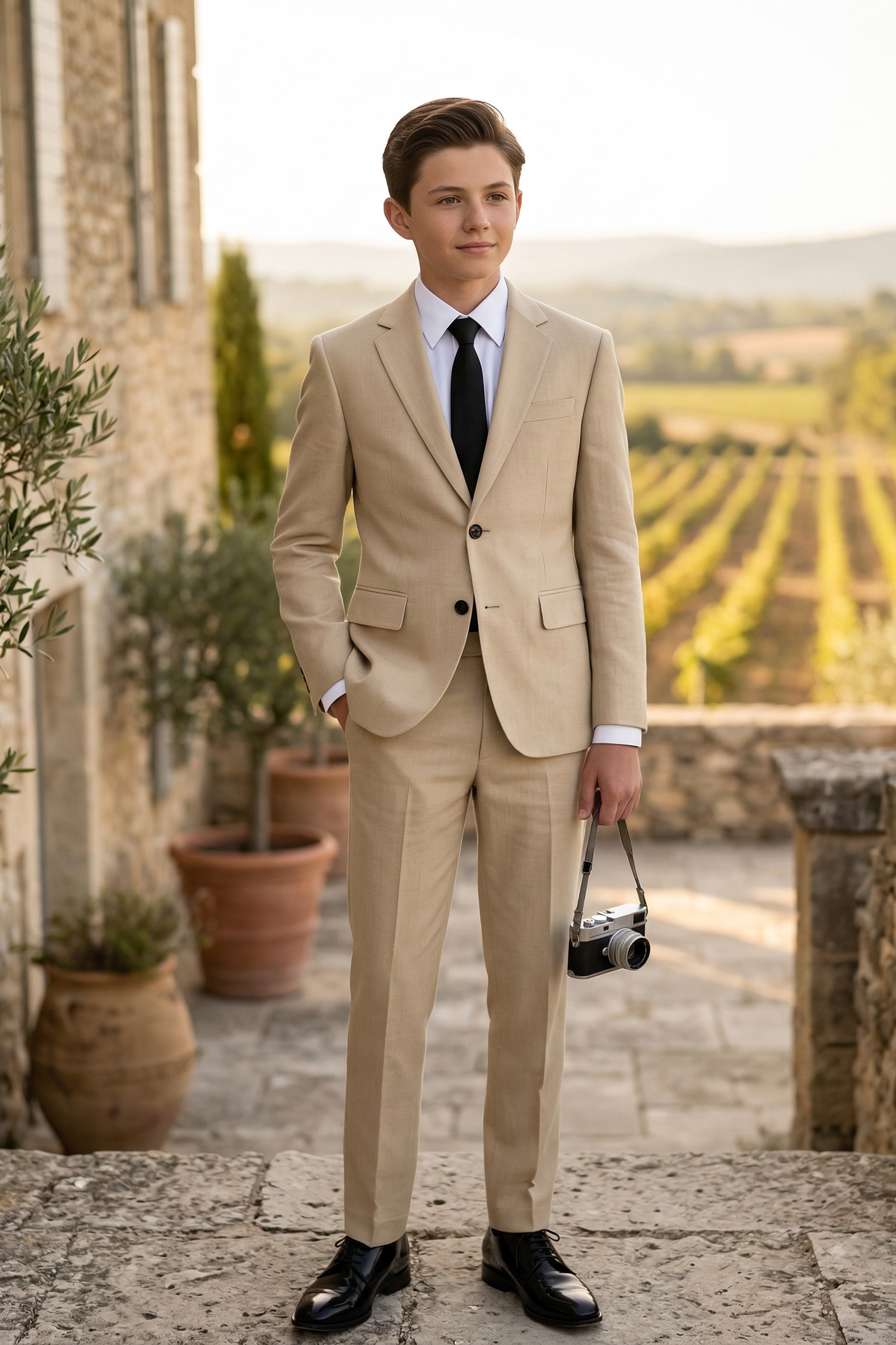 Khaki Single Breasted Suit 2-piece set