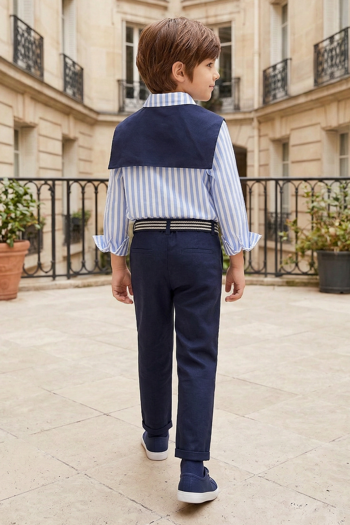 Sea Blue Waistband Pants