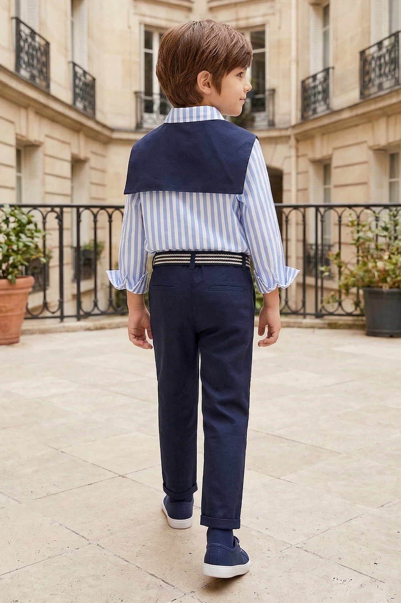 Sea Blue Waistband Pants