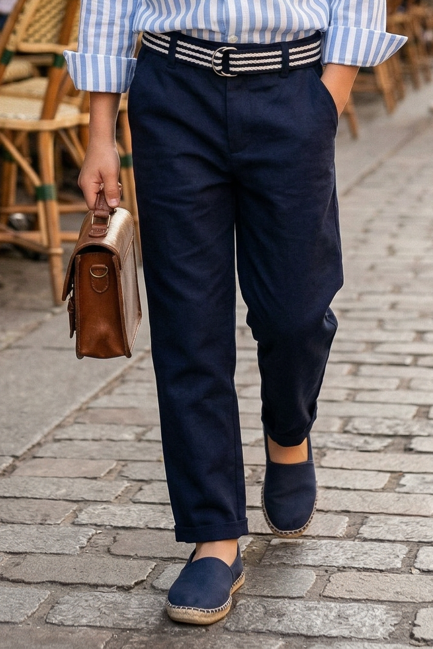 Sea Blue Waistband Pants