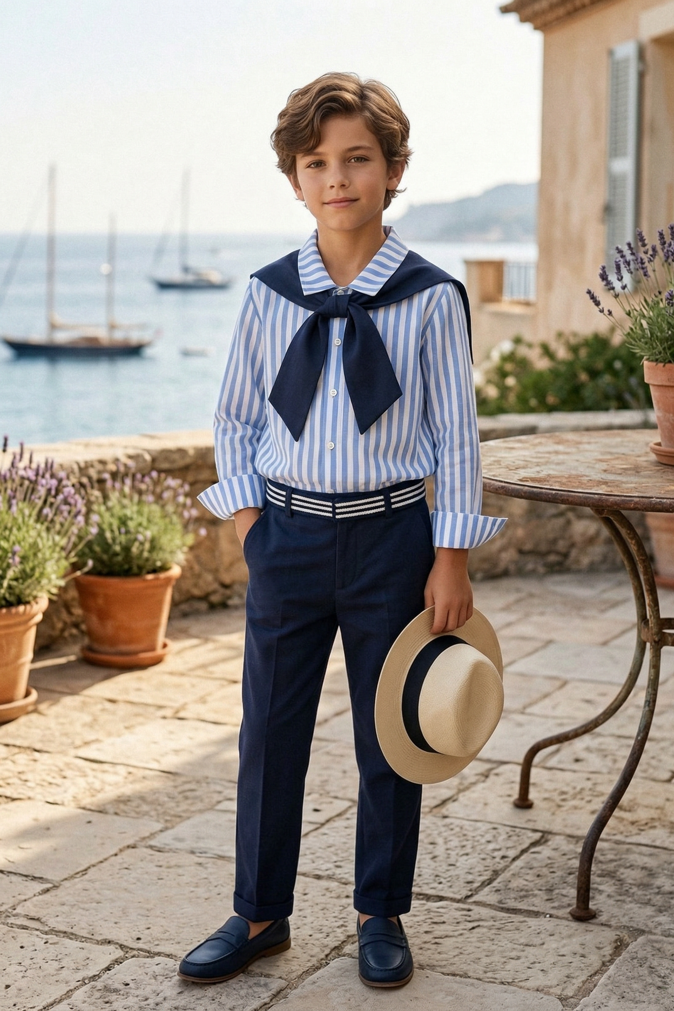 Sea Blue Waistband Pants