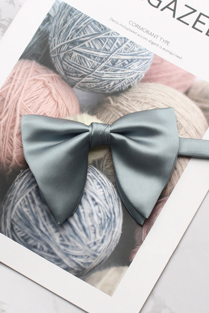 Boys Dusty Blue Satin Bow Tie for Weddings