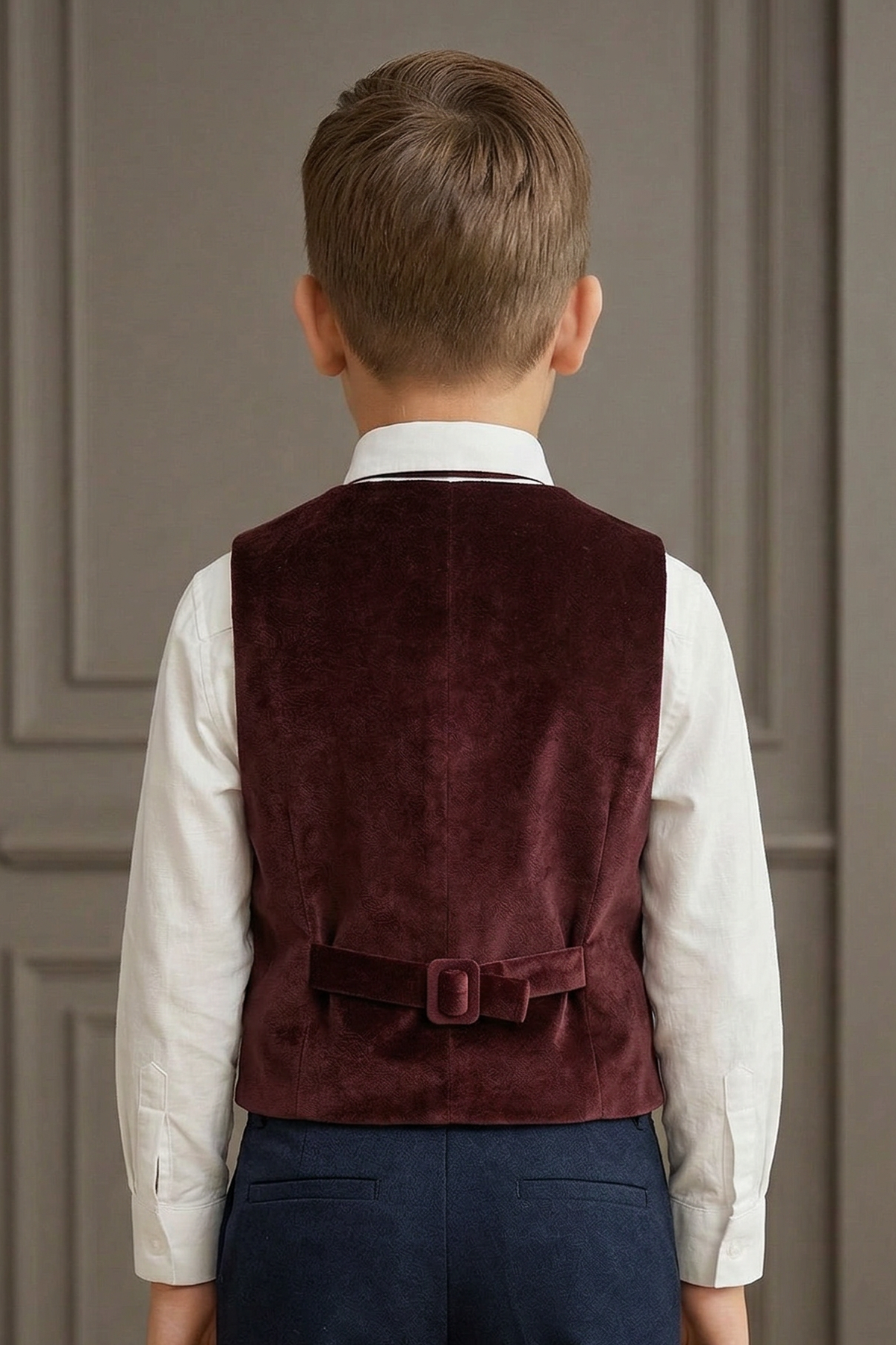 Burgundy Velvet Vest