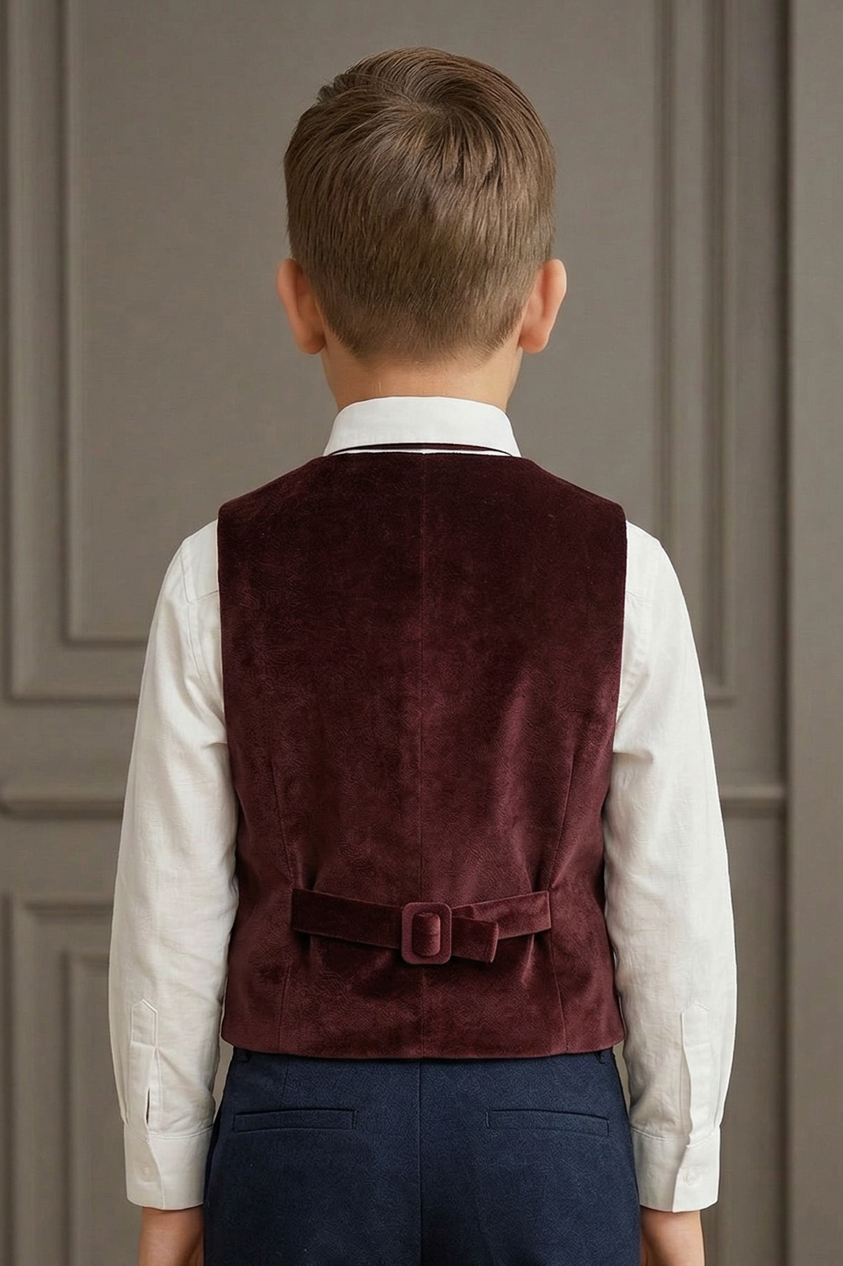 Burgundy Velvet Vest
