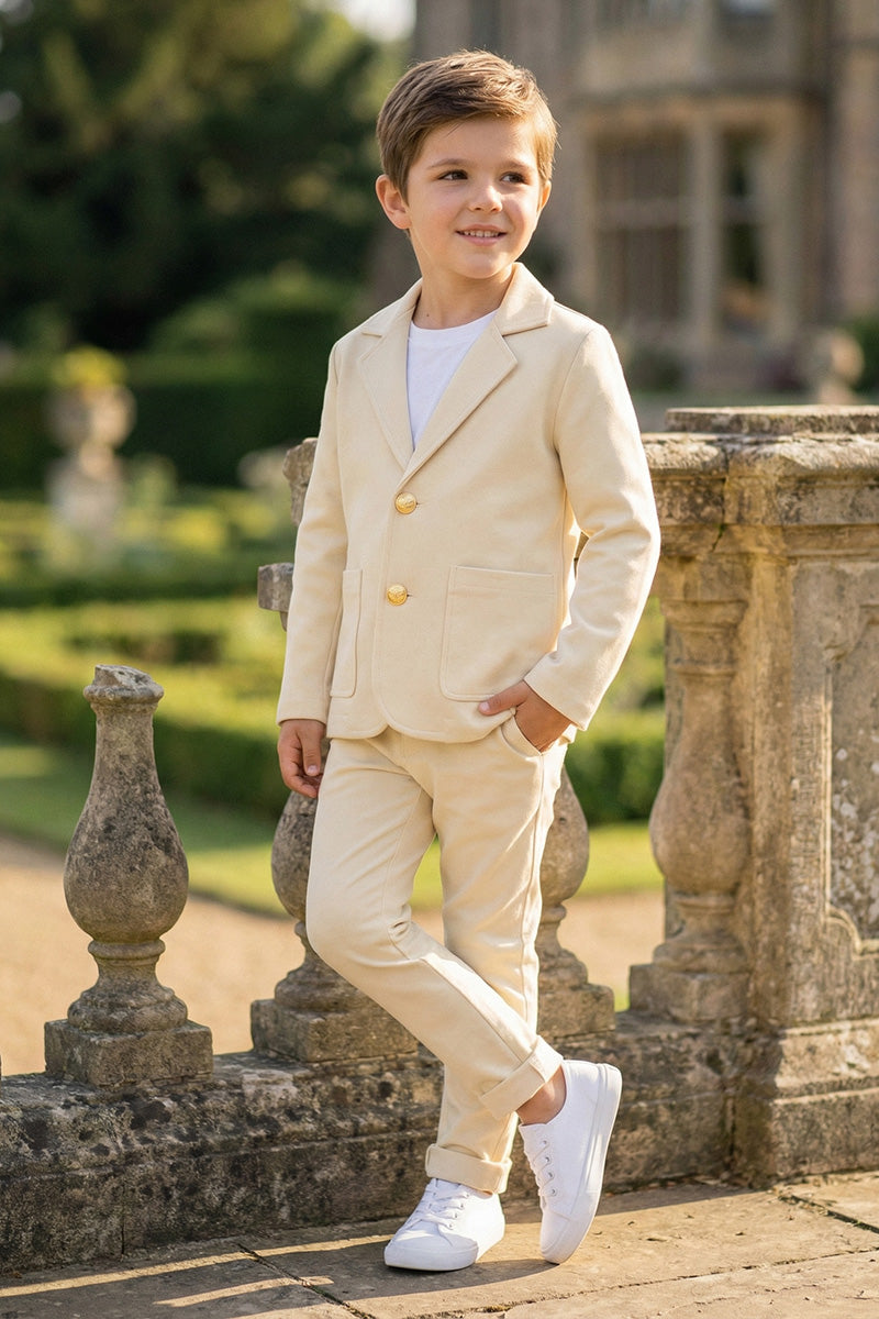 Boys Cream 2-piece Suit for Weddings