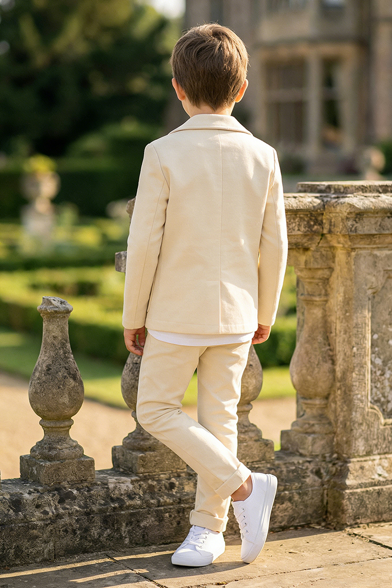 Boys Cream 2-piece Suit for Weddings