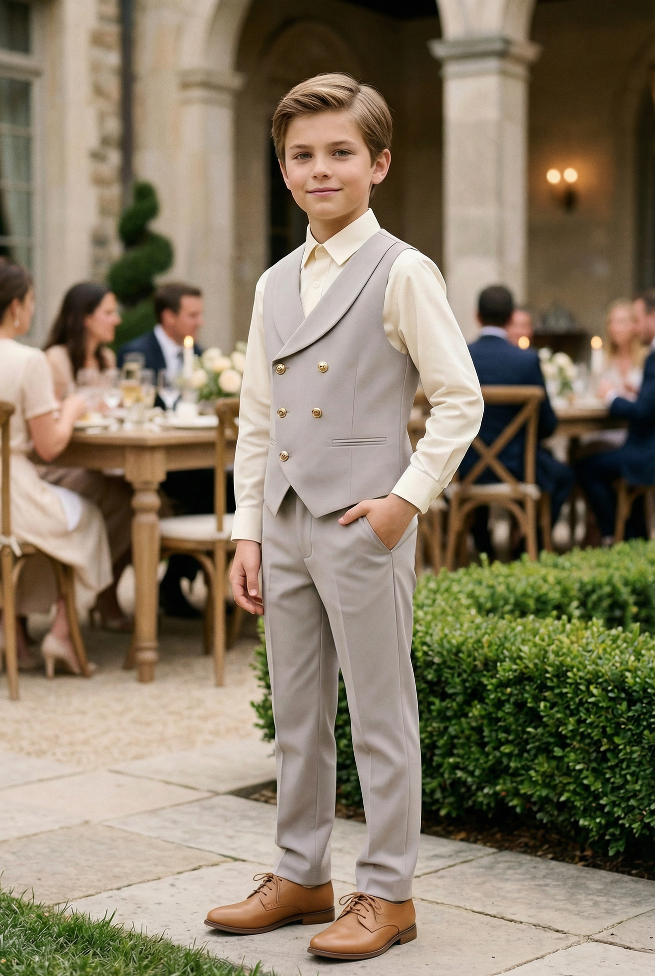 Grayish Purple Asymmetrical 2-Piece Set