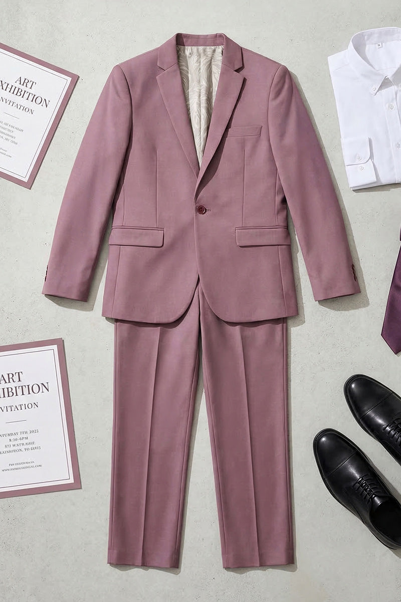 Boys Dusty Rose 2-Piece Suit for Garden Weddings