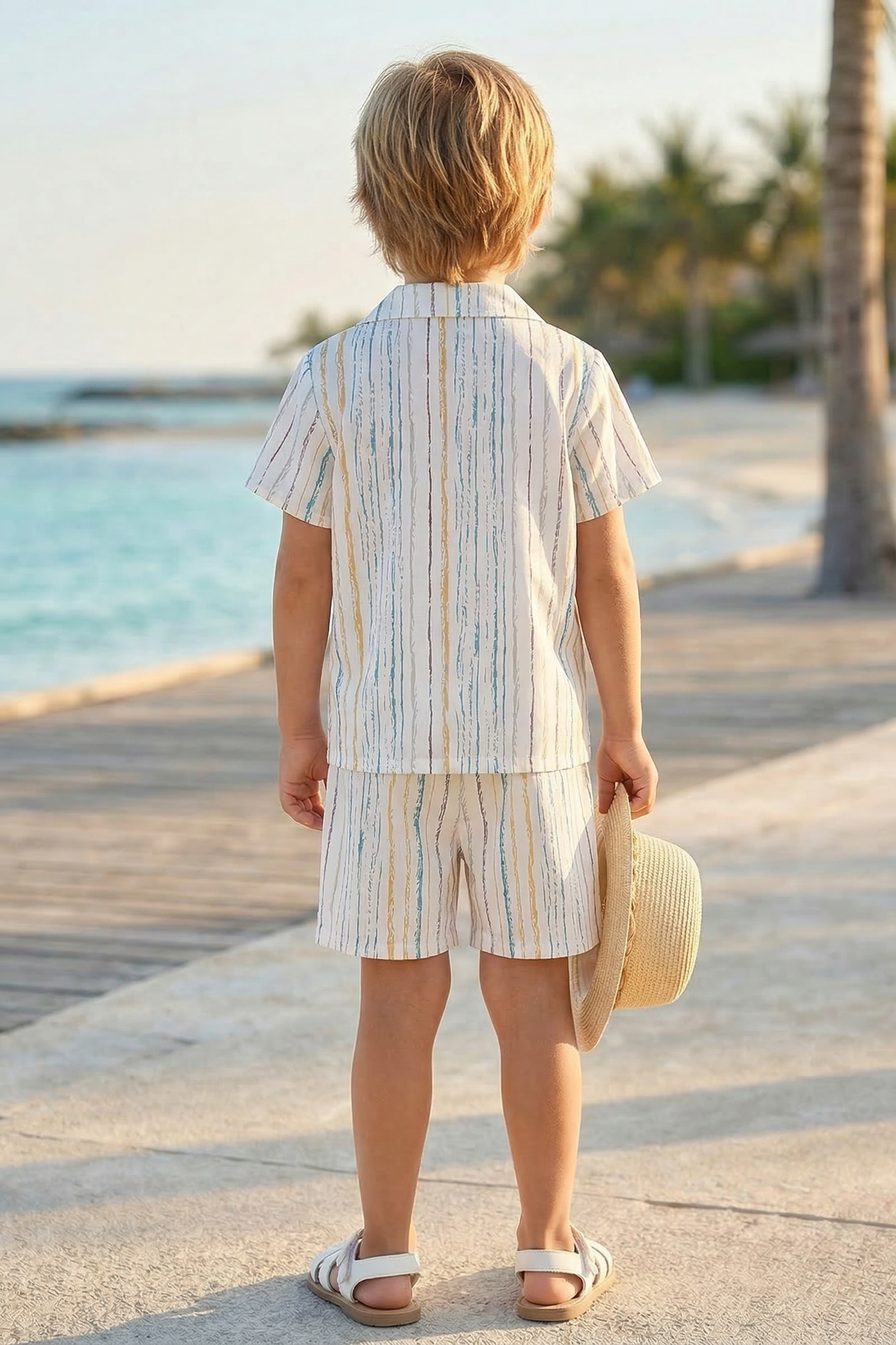 White Striped Shirt 2-piece set