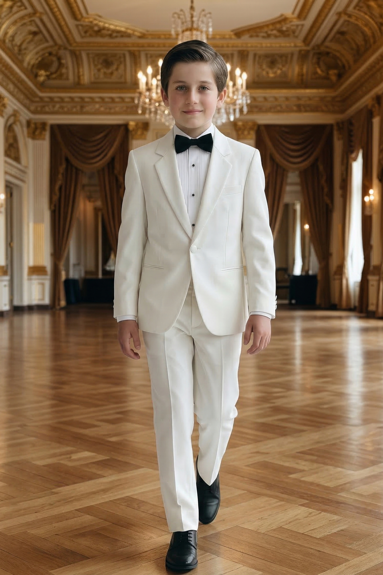 Off-White Lapel Design Suit 2-Piece Set