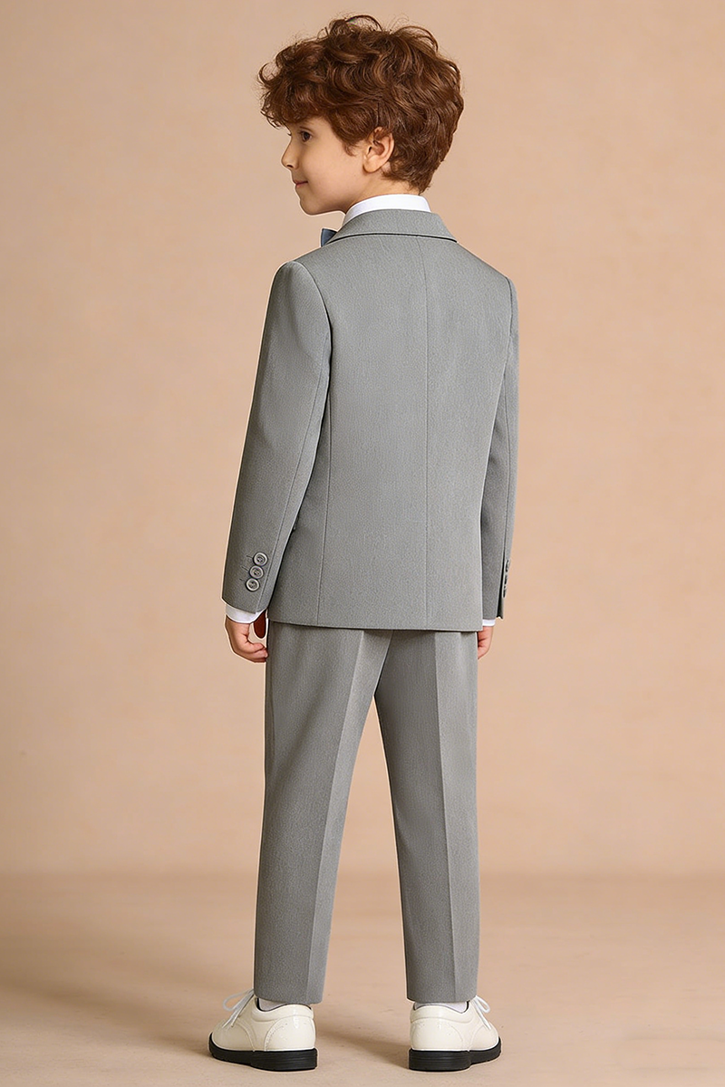 Boys Light Grey 2-Piece Suit for Weddings