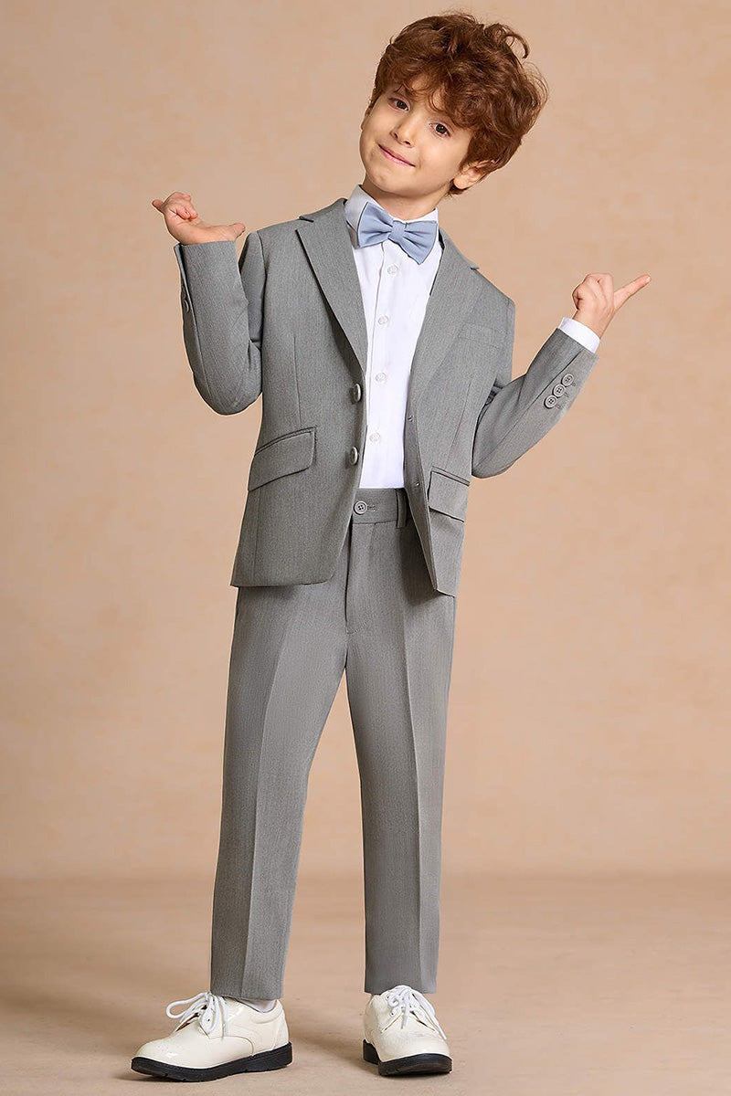Boys Light Grey 2-Piece Suit for Weddings