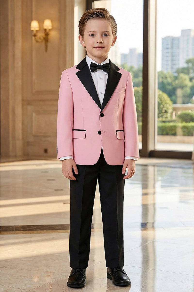 Boys Pink Tuxedo 2-Piece Suit