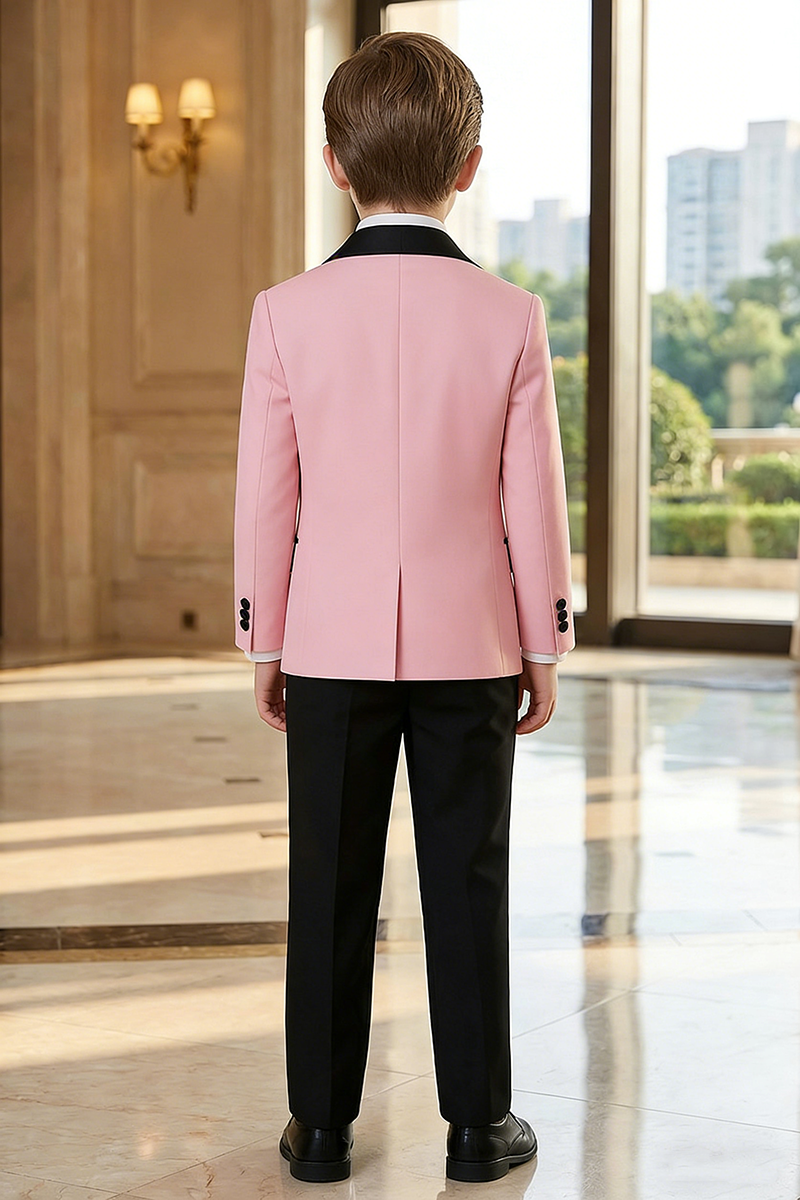 Boys Pink Tuxedo 2-Piece Suit