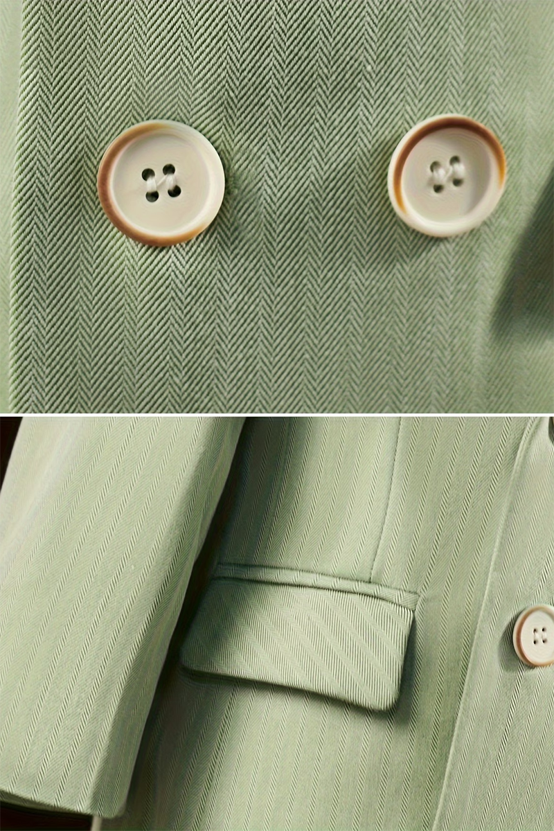 Boys Sage Green Double-Breasted 2-Piece Suit
