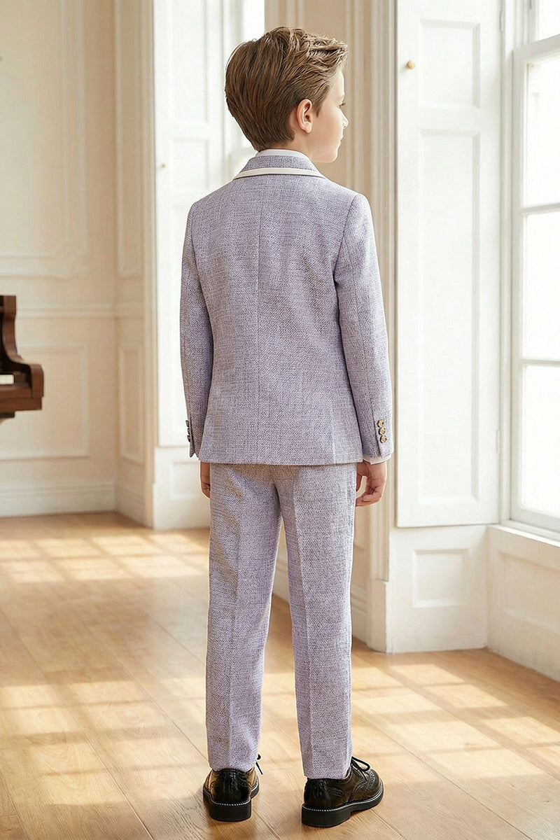 Boys Lavender Textured 2-Piece Suit