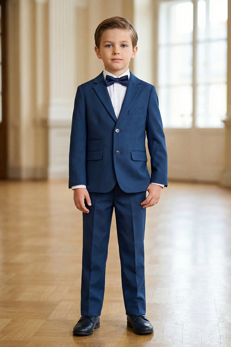 Boys Navy Blue 2-Piece Suit for Formal Weddings