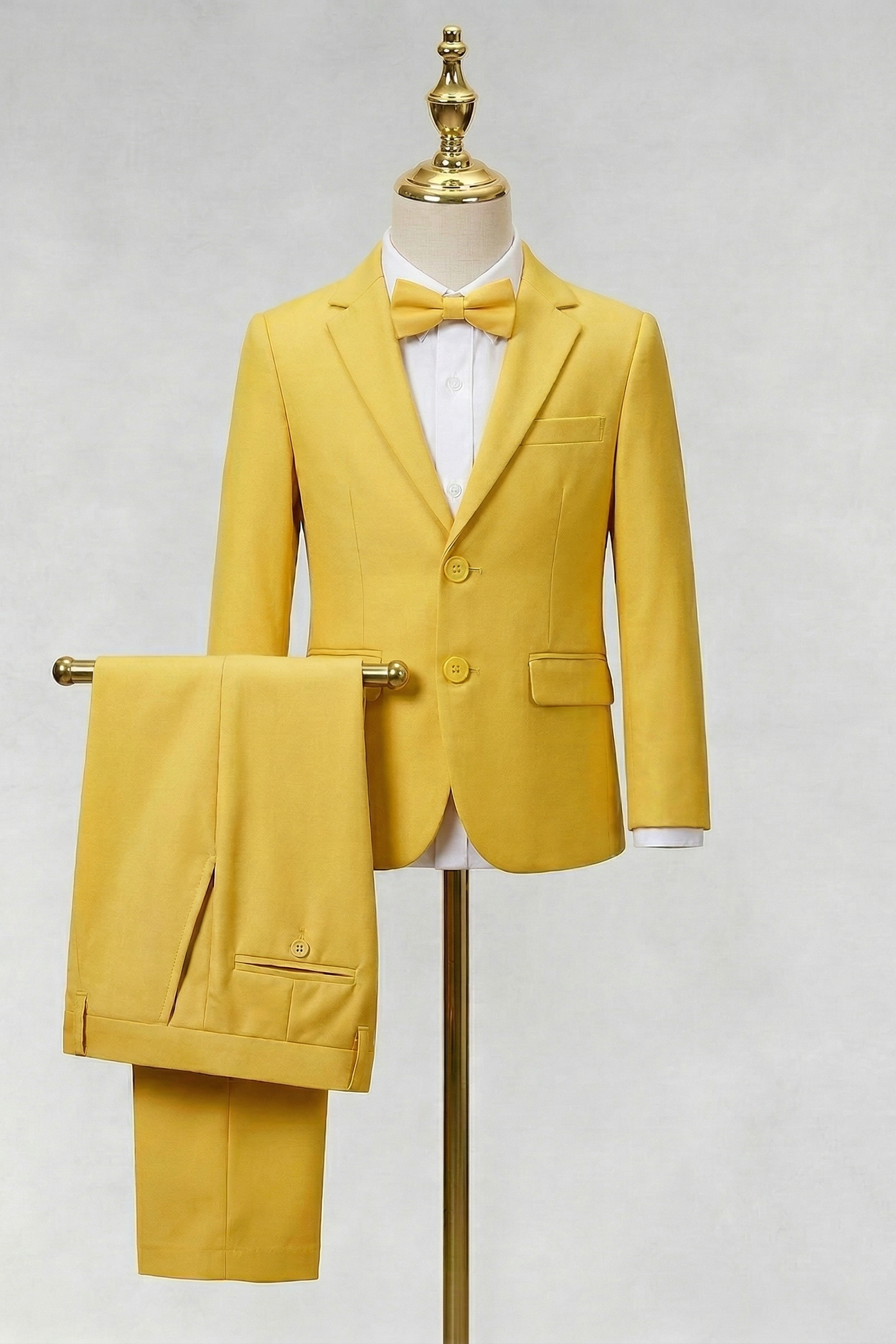 Bright Yellow Single-Breasted 2-Piece Suit
