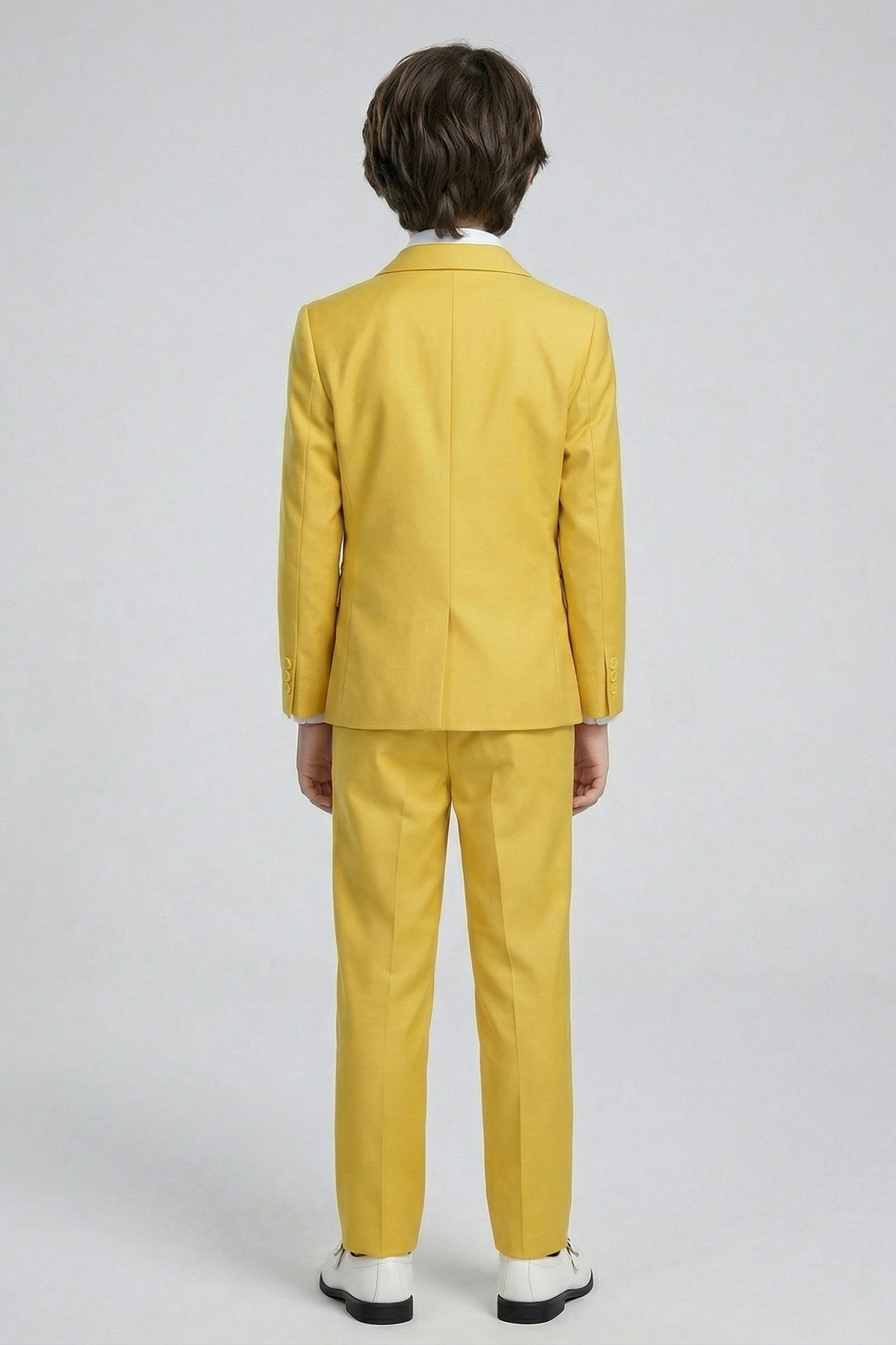 Bright Yellow Single-Breasted 2-Piece Suit