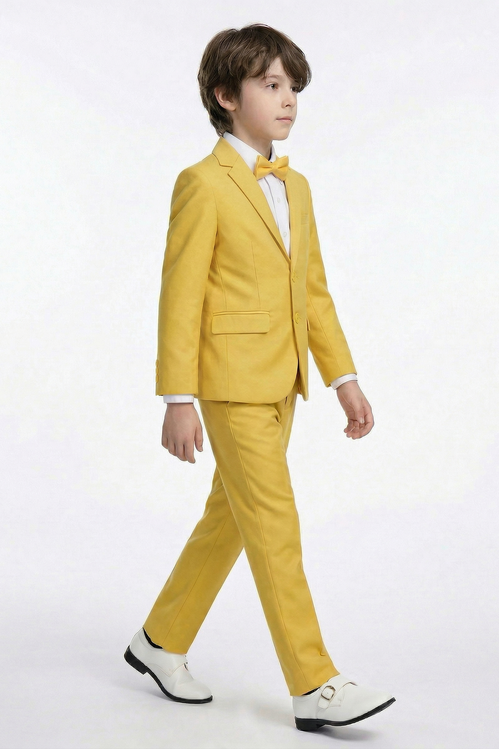 Bright Yellow Single-Breasted 2-Piece Suit