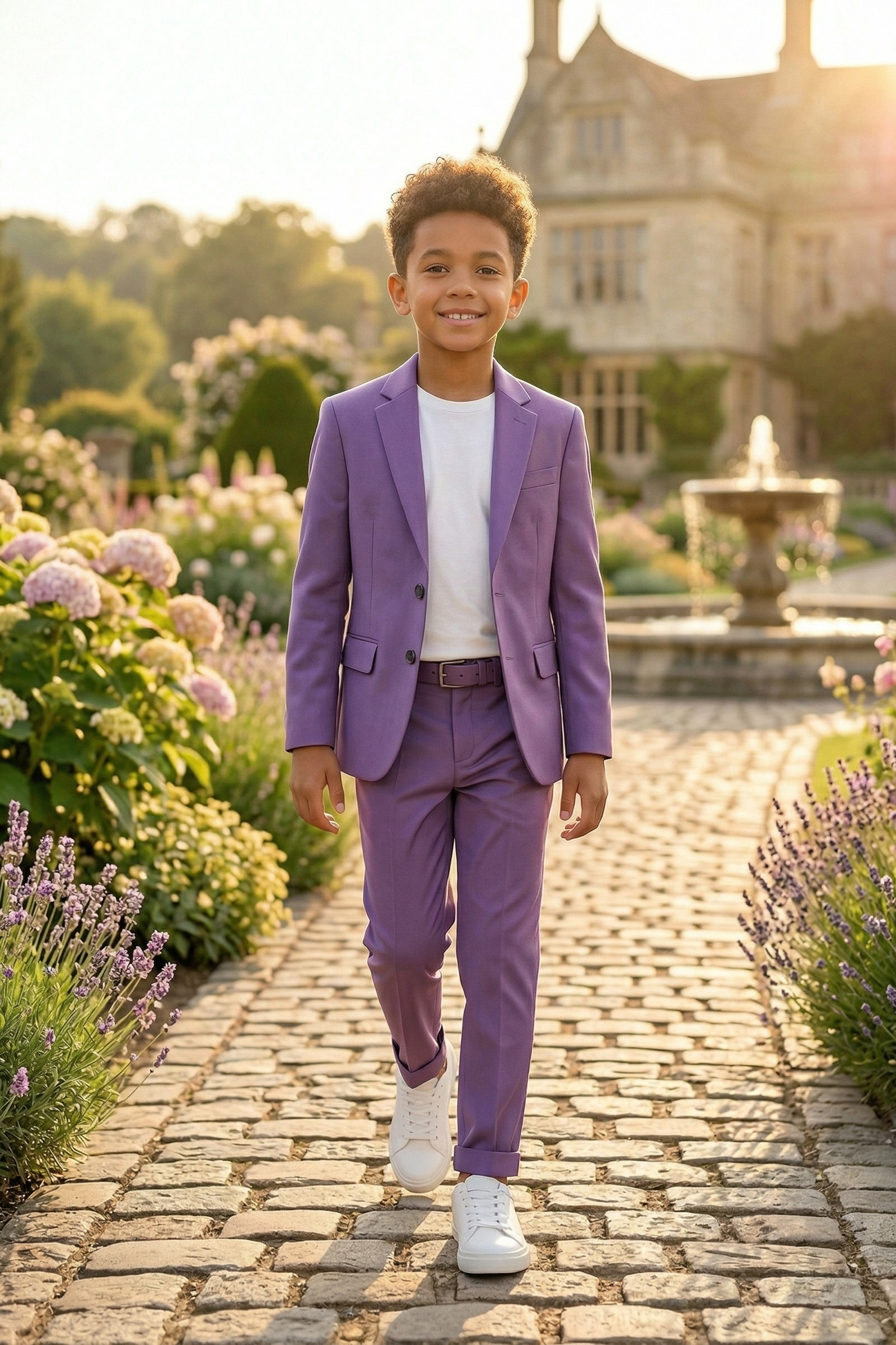 Purple Single-Breasted 2-Piece Suit