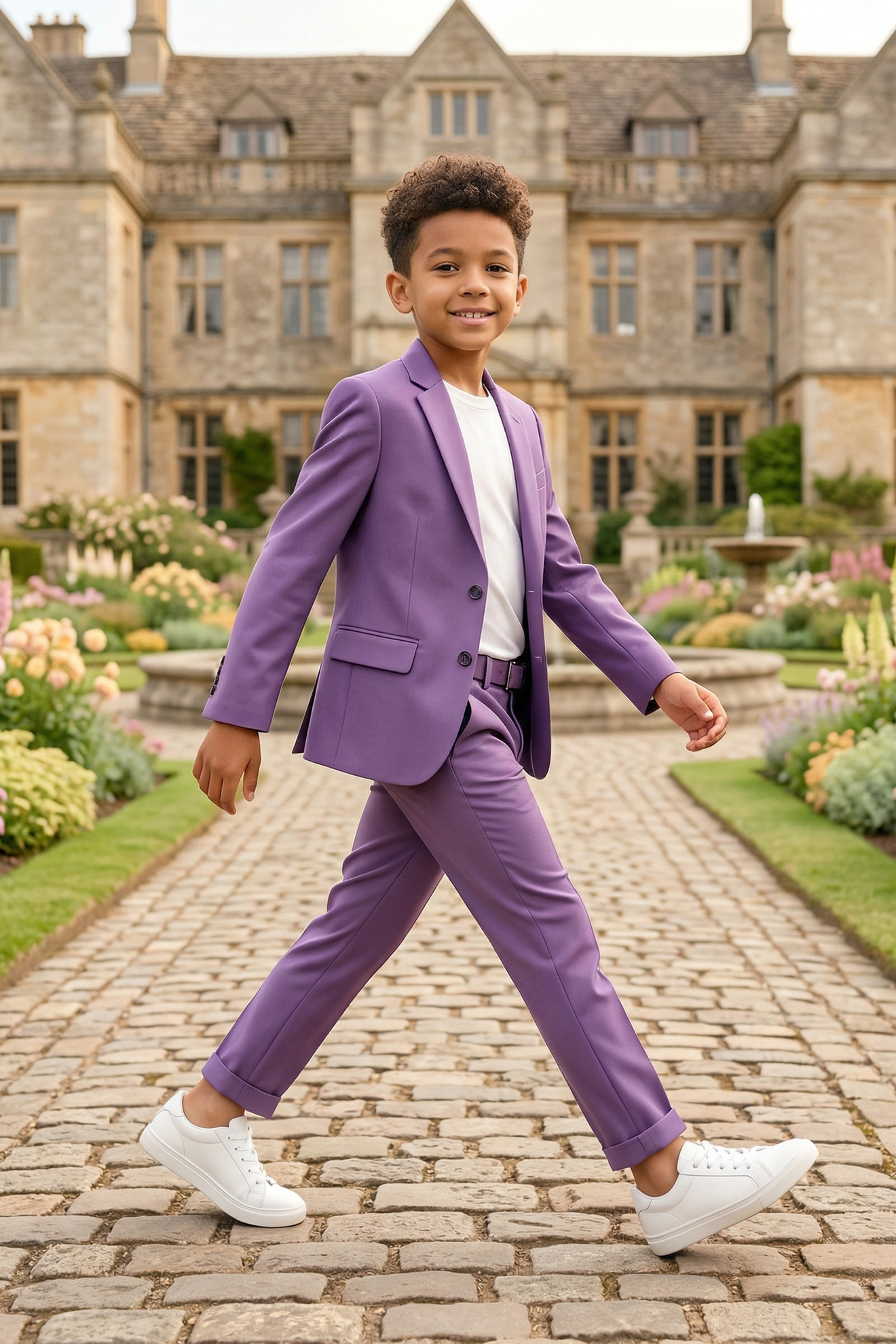 Purple Single-Breasted 2-Piece Suit