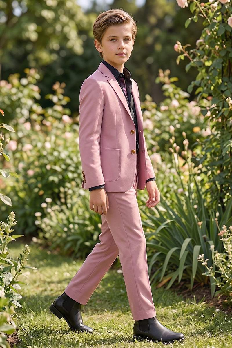 Boys Dusty Pink 2-piece Suit for Garden Weddings