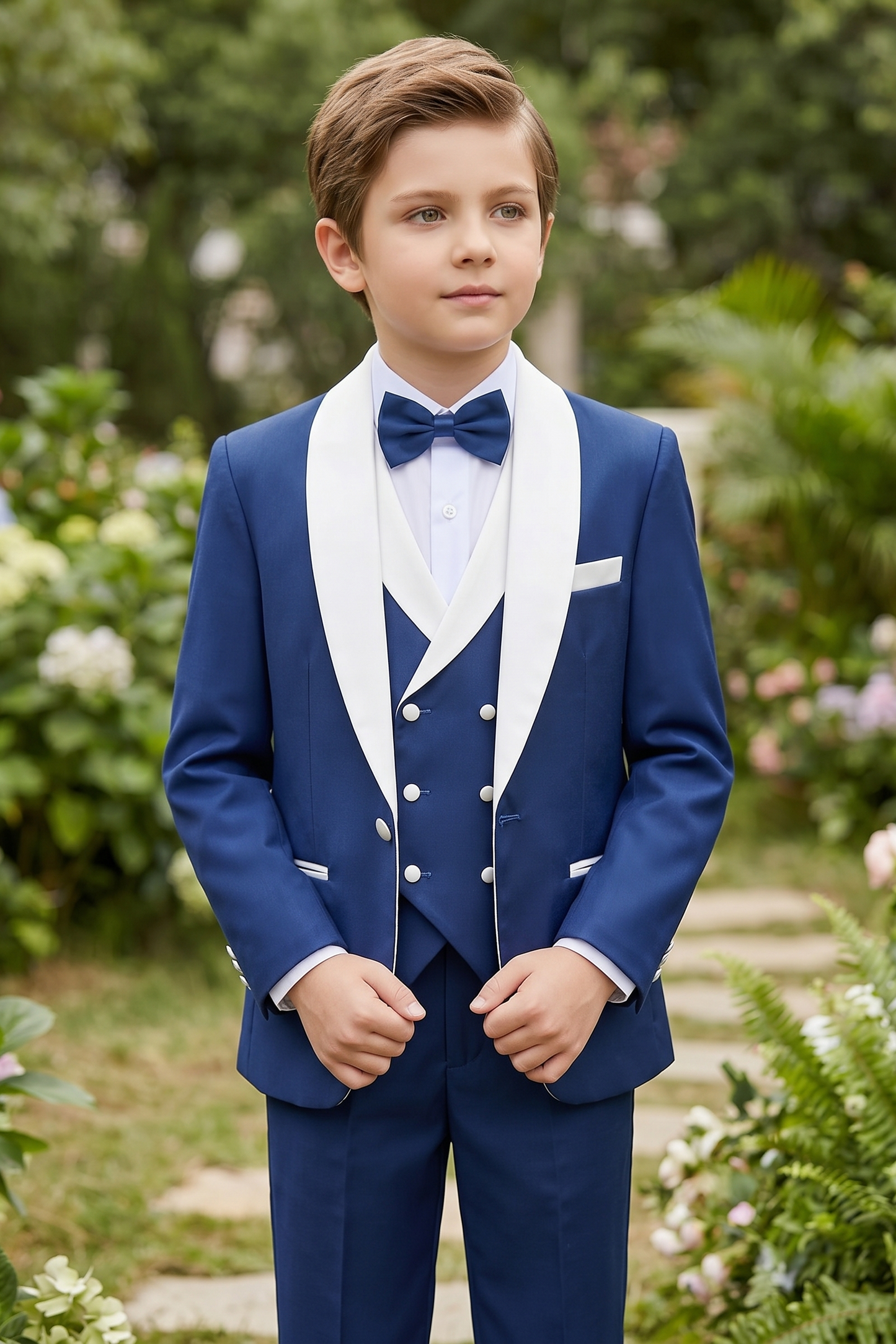 Blue Double-Breasted 3-Piece Suit